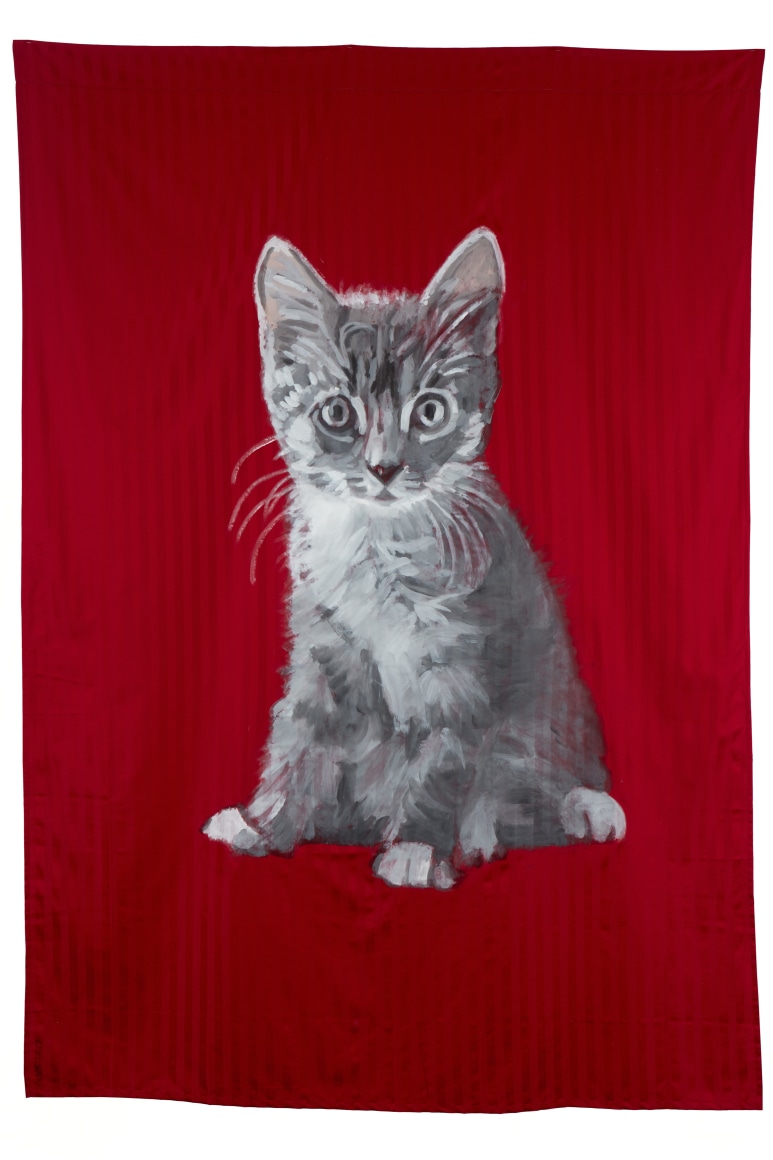 Walter Robinson, Grey Kitten, 2017