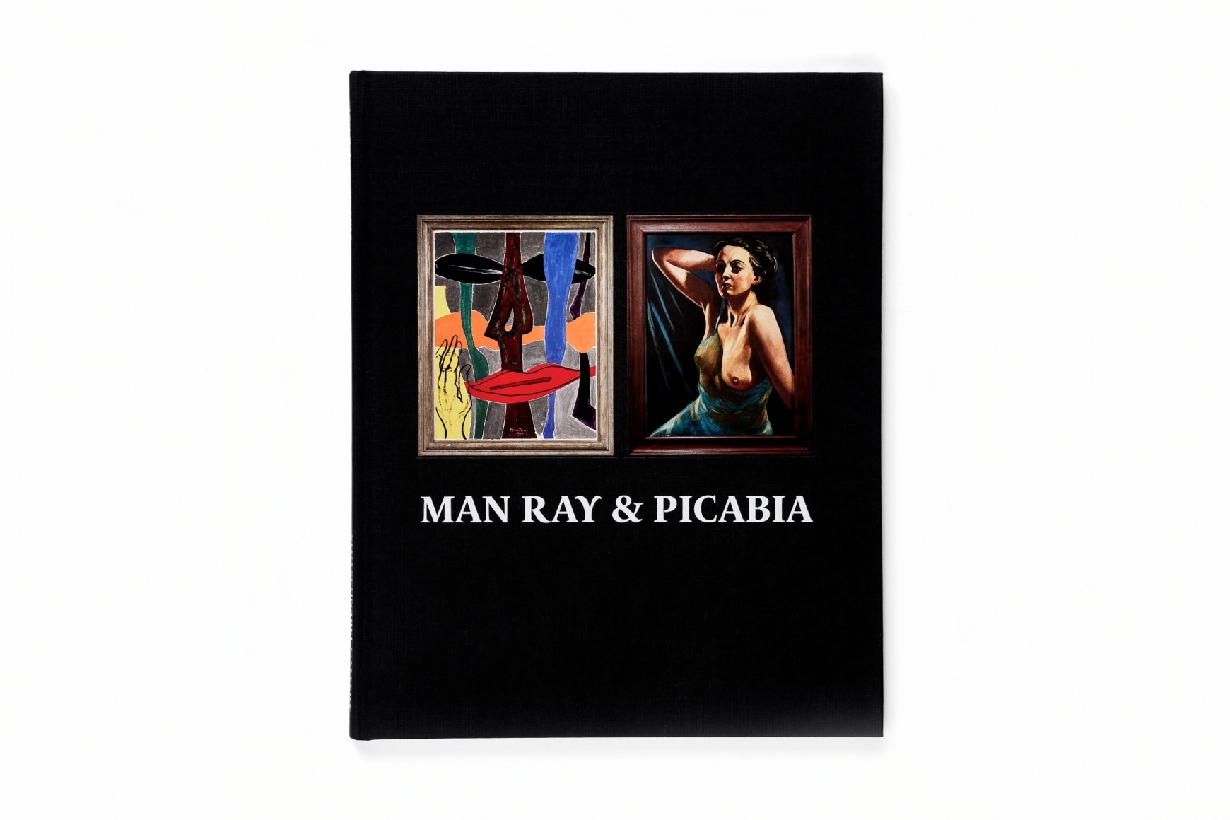 A book titled Man Ray and Picabia with images of two paintings
