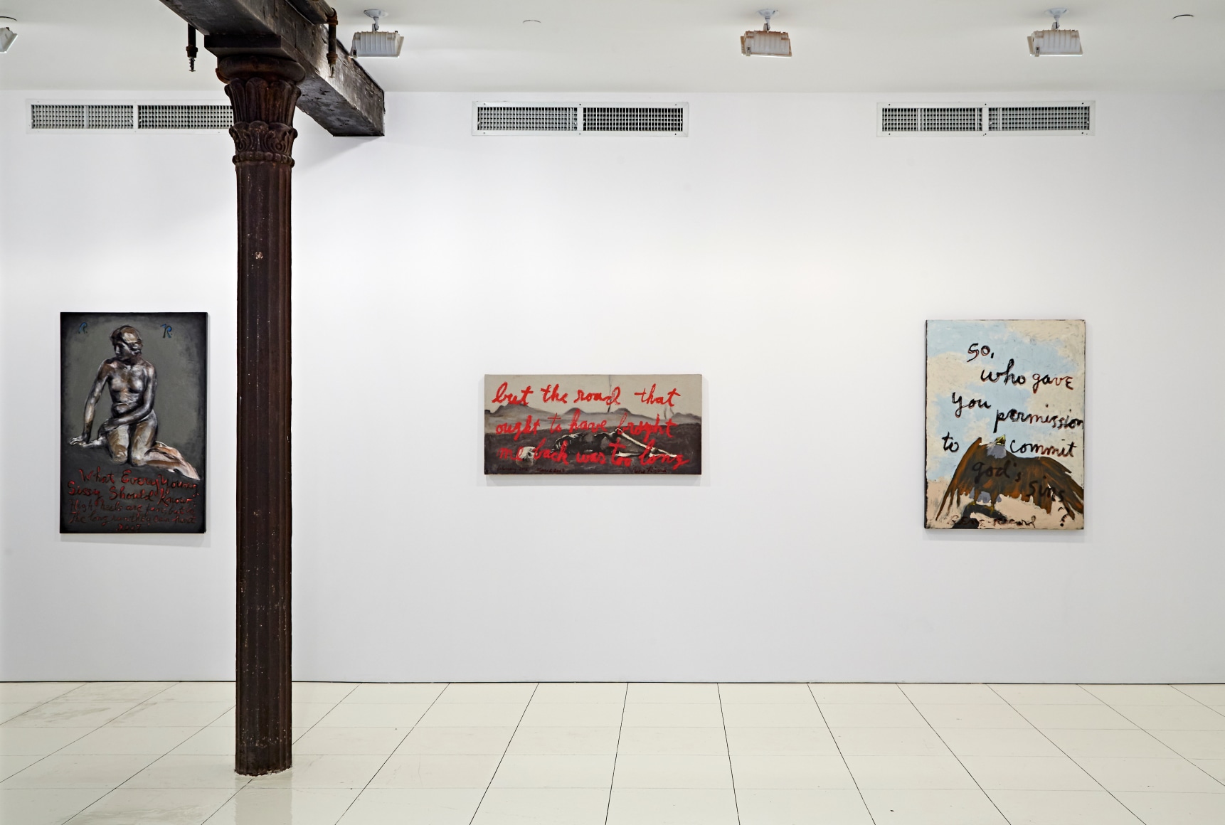 Installation view,&nbsp;Rene Ricard,&nbsp;Rene Ricard:&nbsp;Paintings,&nbsp;Vito Schnabel, New York, 2015