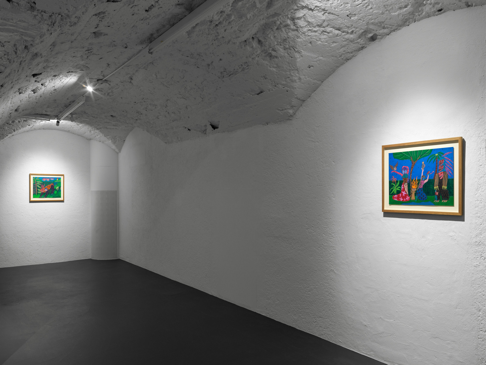 Installation view of Jordy Kerwick: So Many Sheep, So Few Wolves, Vito Schnabel Gallery, St. Moritz, July 18 – September 3, 2023; Artworks © Jordy Kerwick; Photo by Stefan Altenburger; Courtesy the artist and Vito Schnabel Gallery