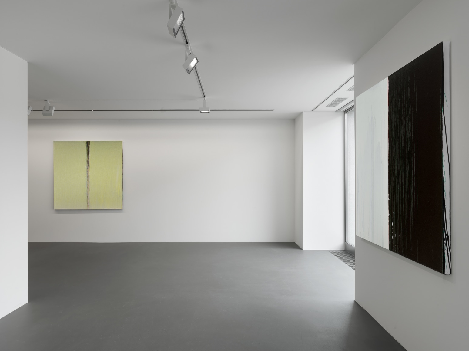 Installation view: Pat Steir, Paintings, Vito Schnabel Gallery, St. Moritz, 2019