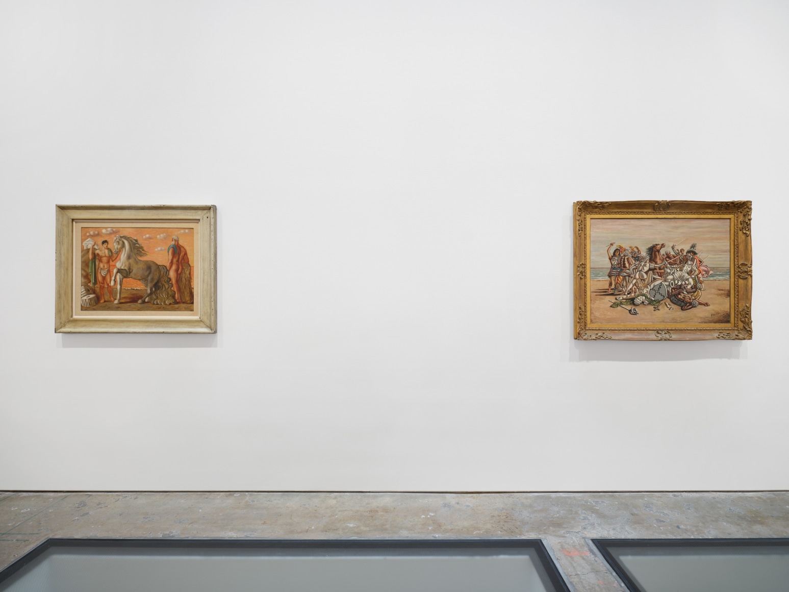 Installation view, Giorgio de Chirico: Horses: The Death of a Rider, 2023