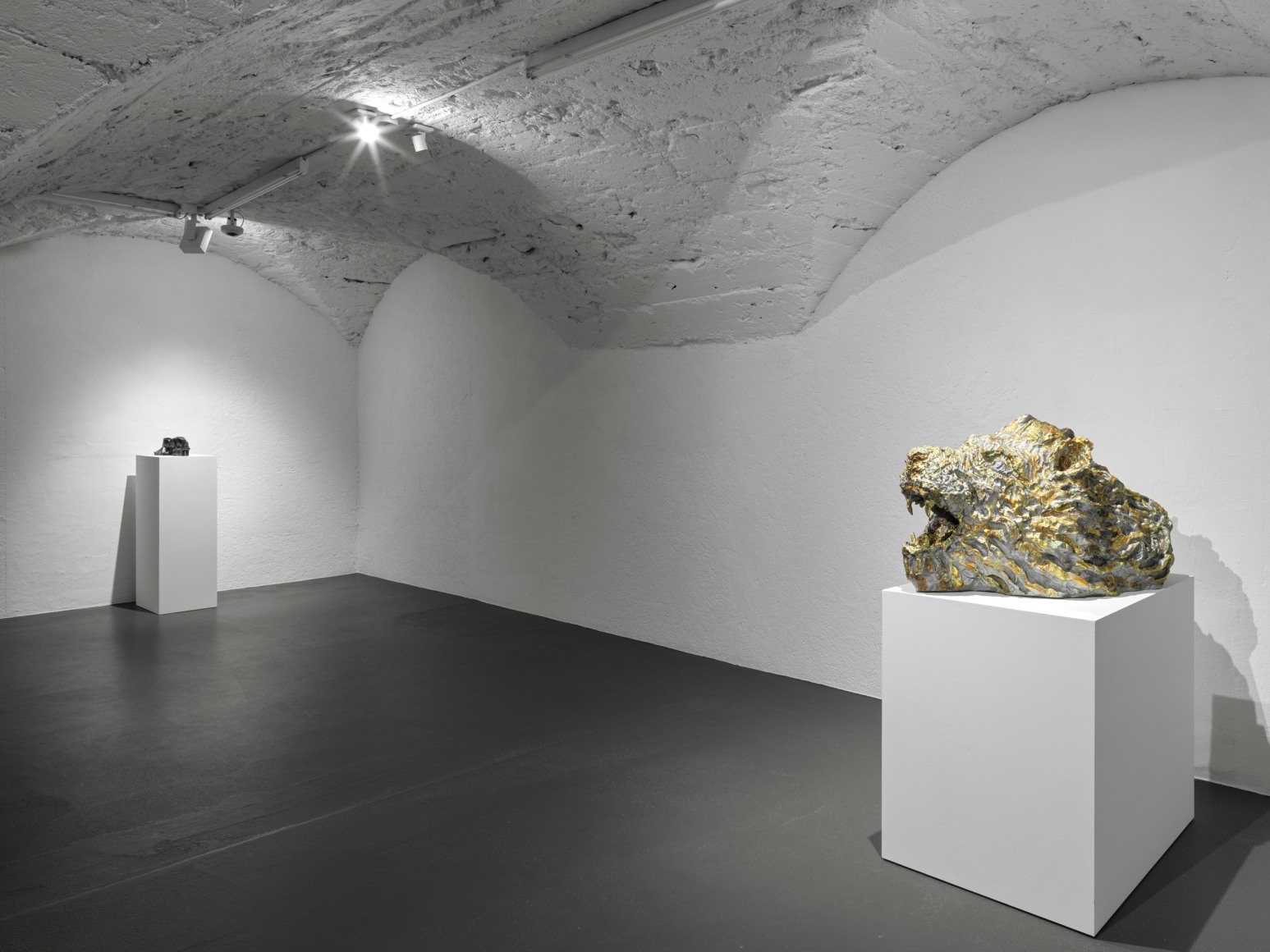 Installation View, The Neverending Story: The Dream, Vito Schnabel Gallery, St. Moritz, Switzerland, 2024; Artworks &copy; Jean-Marie Appriou; &copy; Enzo Cucchi; Photo by Stefan Altenburger; Courtesy of the artists and Vito Schnabel Gallery
