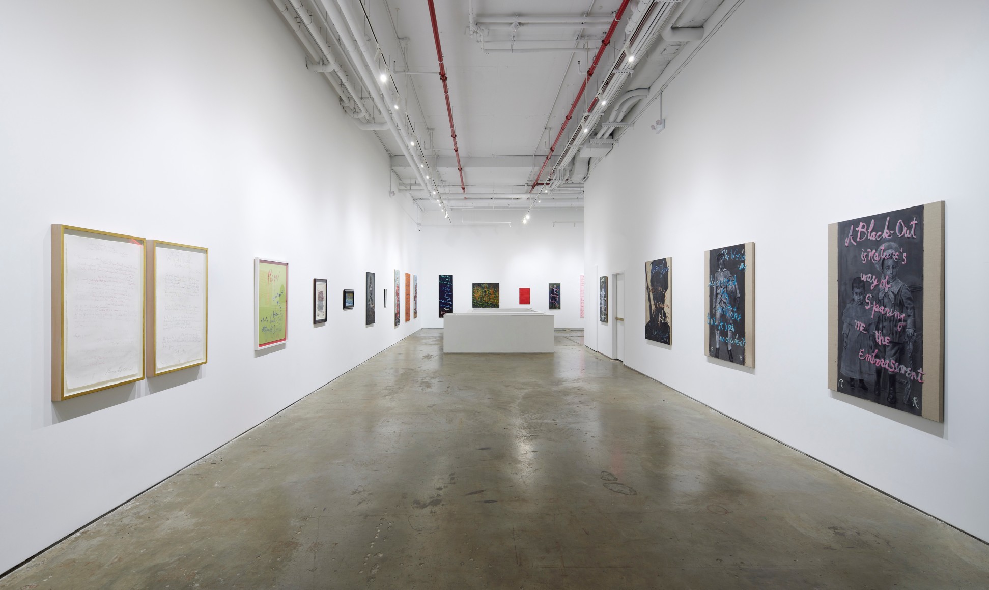 Installation view, Rene Ricard:&nbsp;Growing Up in America, Vito Schnabel&nbsp;Gallery, New York, NY, 2021; Artworks &copy; Estate of Rene Ricard; Photo by Argenis Apolinario; Courtesy the estate of Rene Ricard and Vito Schnabel Gallery