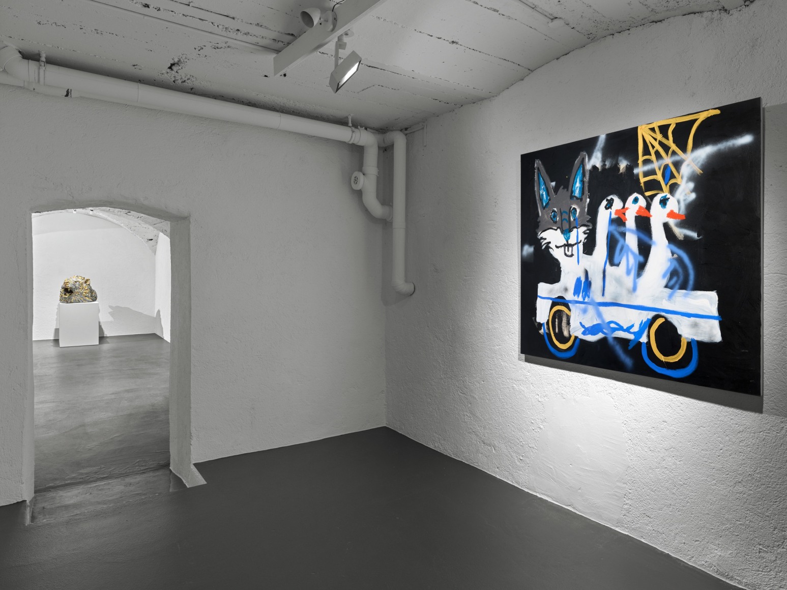 Installation View, The Neverending Story: The Dream, Vito Schnabel Gallery, St. Moritz, Switzerland, 2024; Artworks &copy; Robert Nava; &copy; Jean-Marie Appriou; Photo by Stefan Altenburger; Courtesy of the artists and Vito Schnabel Gallery