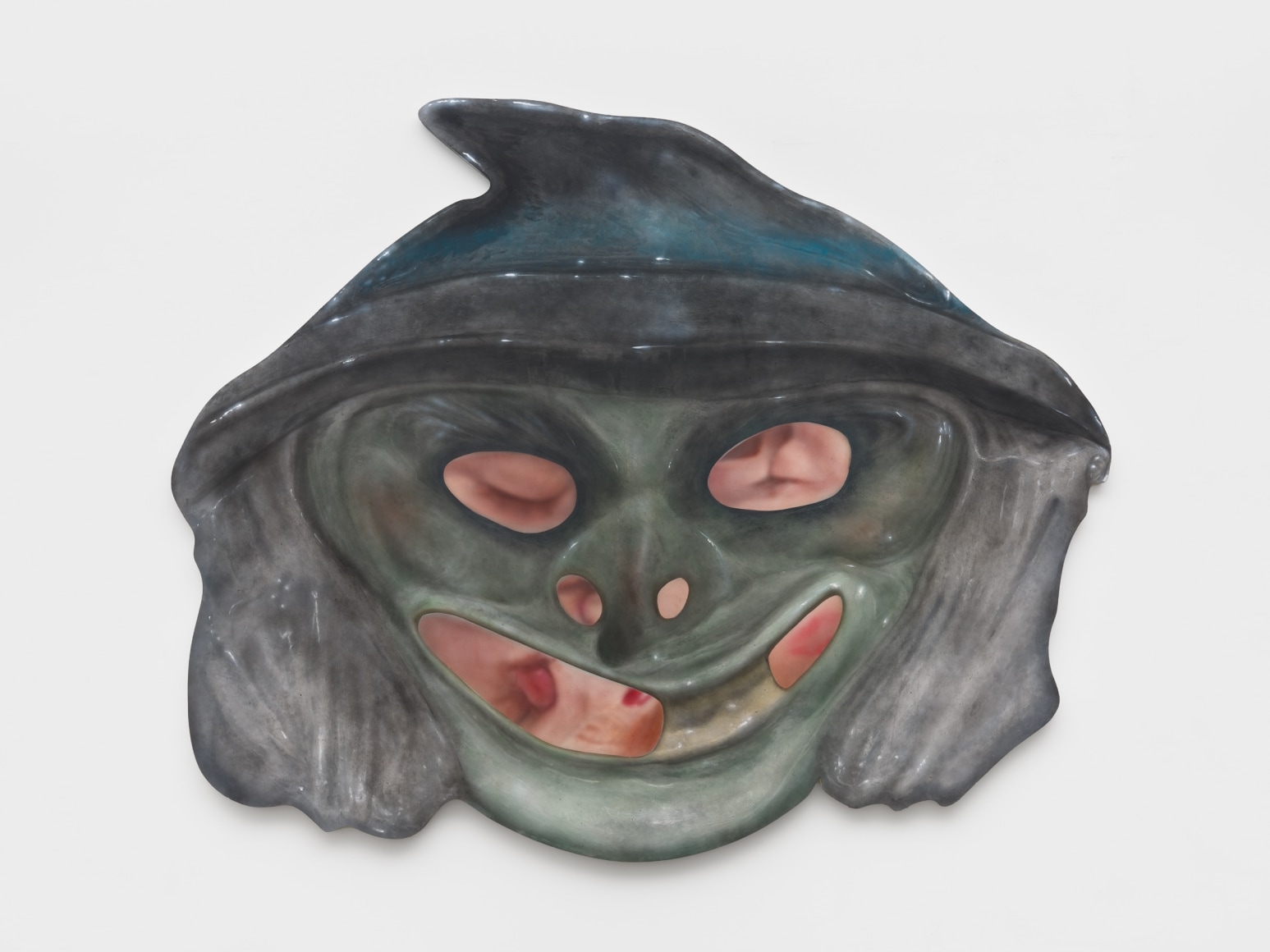 Painting of the underside of a mask by Trey Abdella