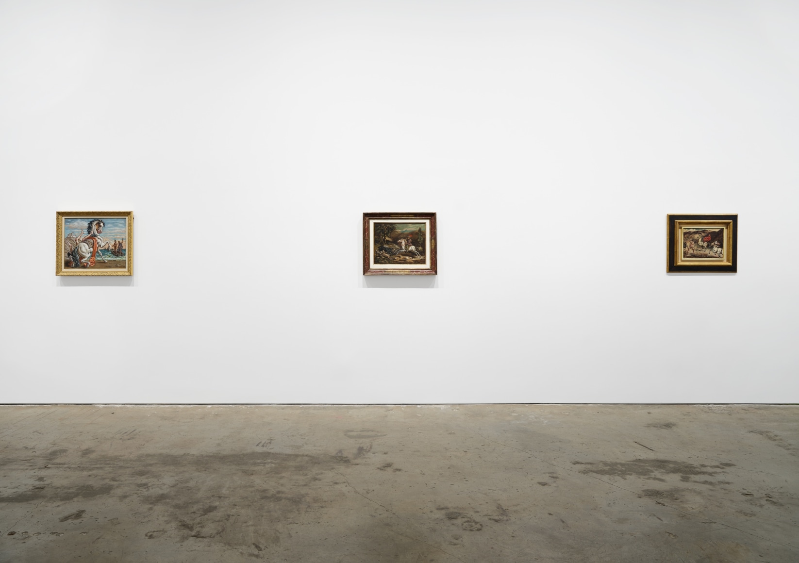 Installation view, Giorgio de Chirico: Horses: The Death of a Rider, 2023