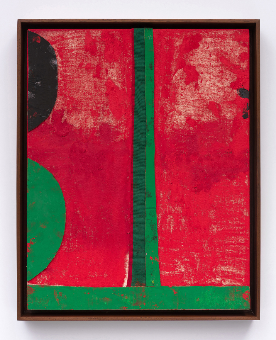 HALF TETRAD (6343), 2016, Acrylic, oil, elastic, and cardboard on canvas