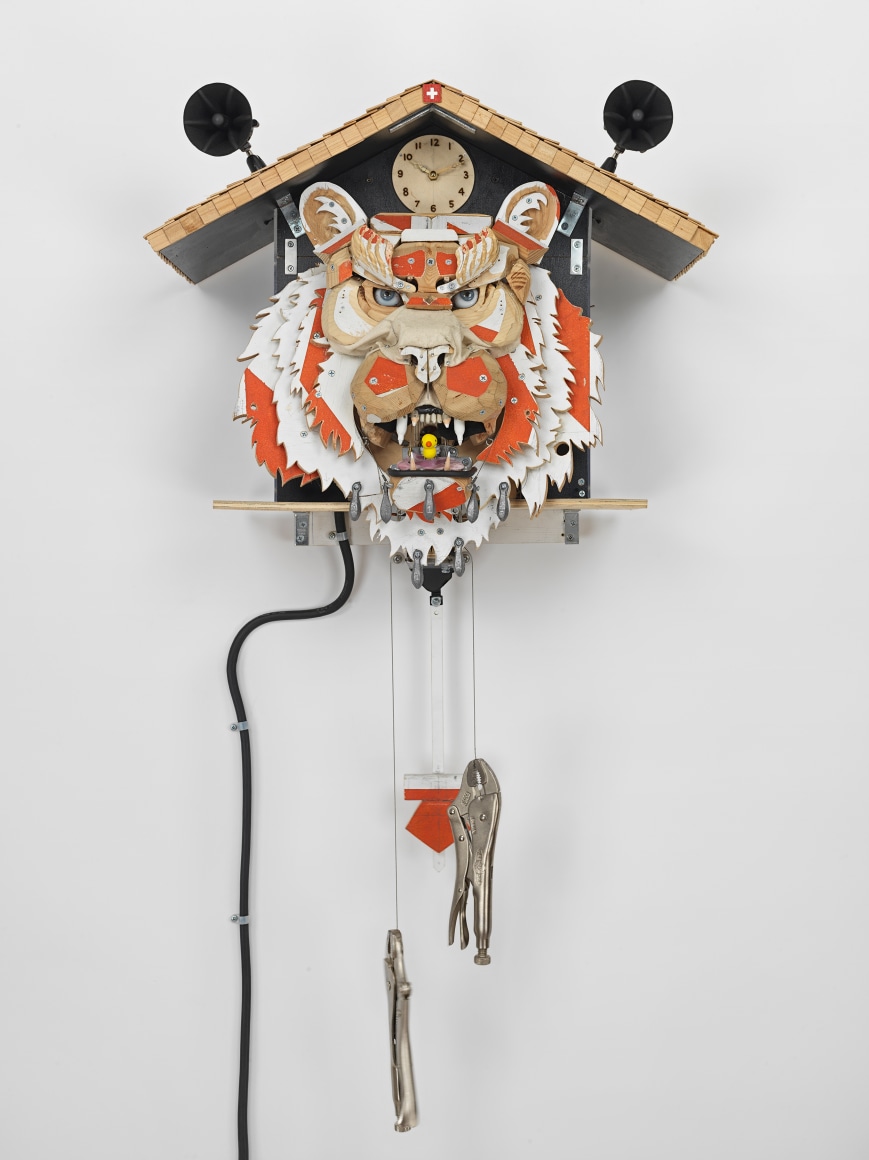 Tiger cuckoo clock