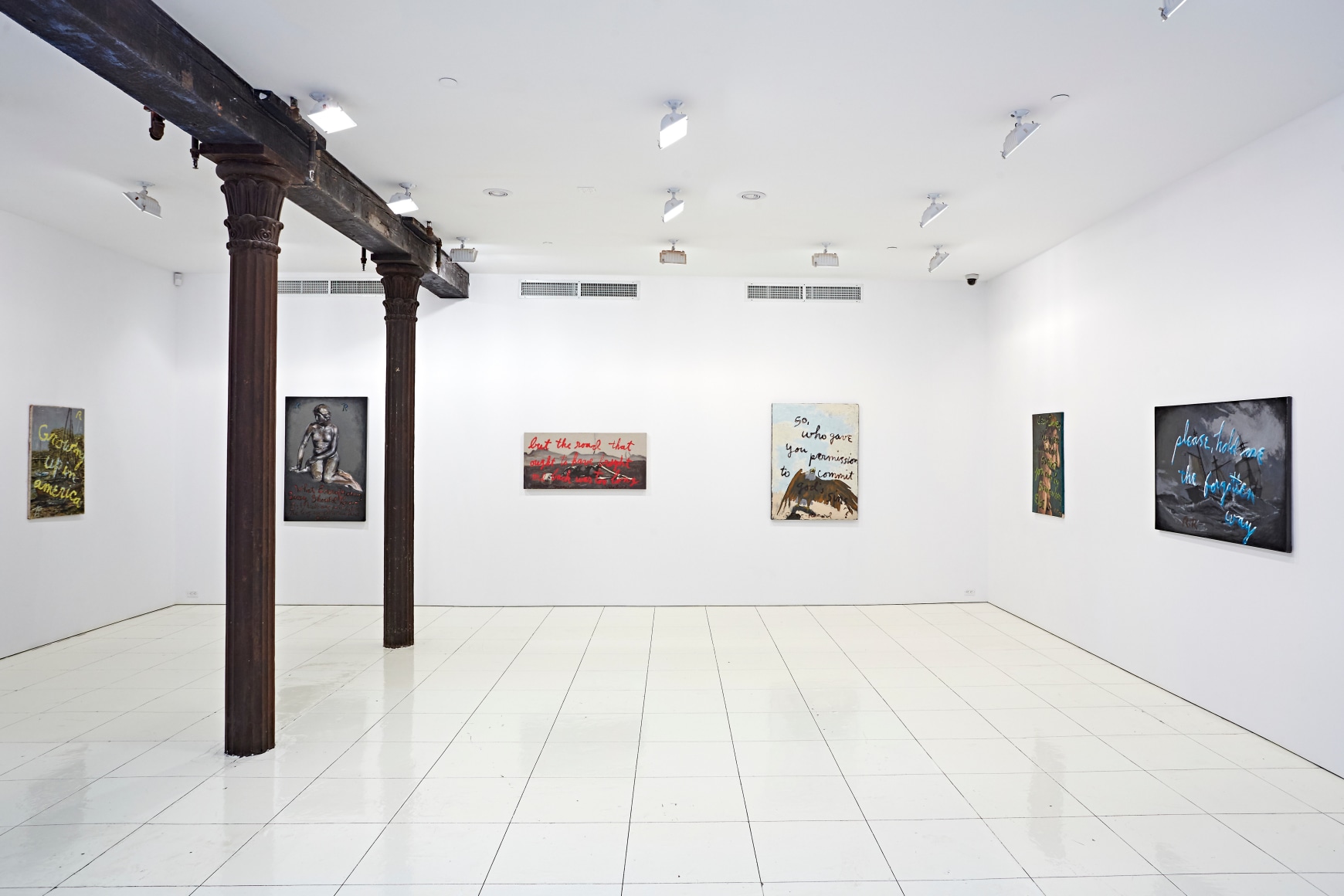 Installation view,&nbsp;Rene Ricard,&nbsp;Rene Ricard:&nbsp;Paintings,&nbsp;Vito Schnabel, New York, 2015