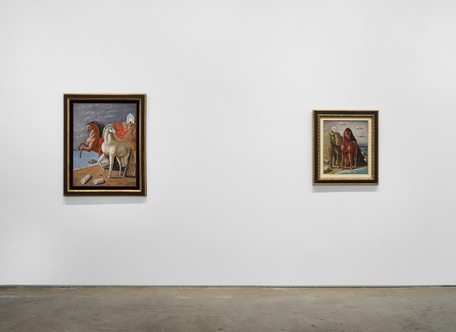 Installation view, Giorgio de Chirico: Horses: The Death of a Rider, 2023