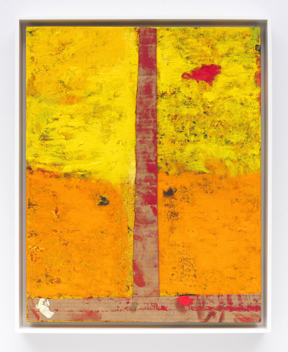 SLIT LAMP, 2016, Acrylic, oil, and cardboard on canvas