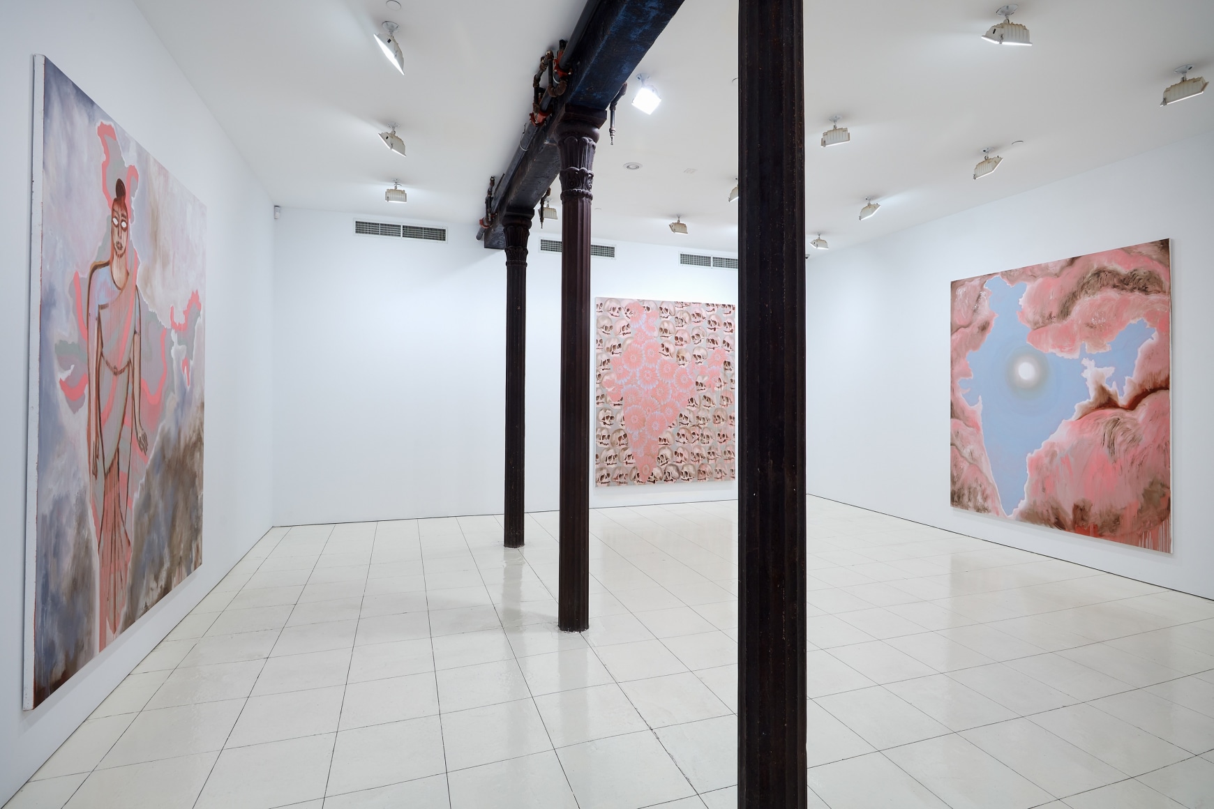 Installation view: Francesco Clemente: India, Vito Schnabel Projects, New York, 2019
