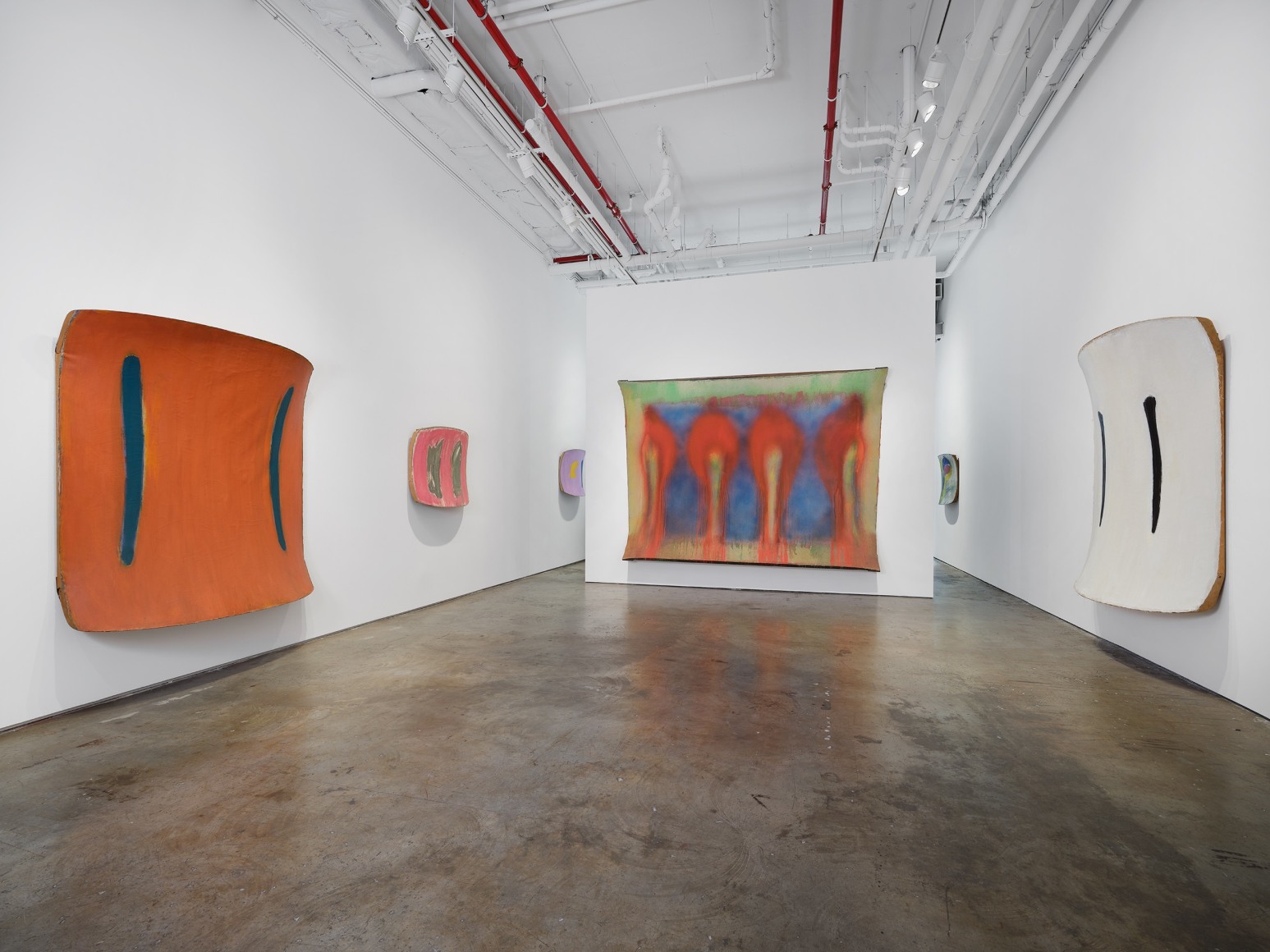 Installation view, Ron Gorchov: Exploring the Near/Far Painterly Horizons of Modern Space, Vito Schnabel Gallery, New York, NY, 2024; Artworks © 2024; Estate of Ron Gorchov / Artists Rights Society (ARS), New York; Photo by Argenis Apolinario; Courtesy Vito Schnabel Gallery