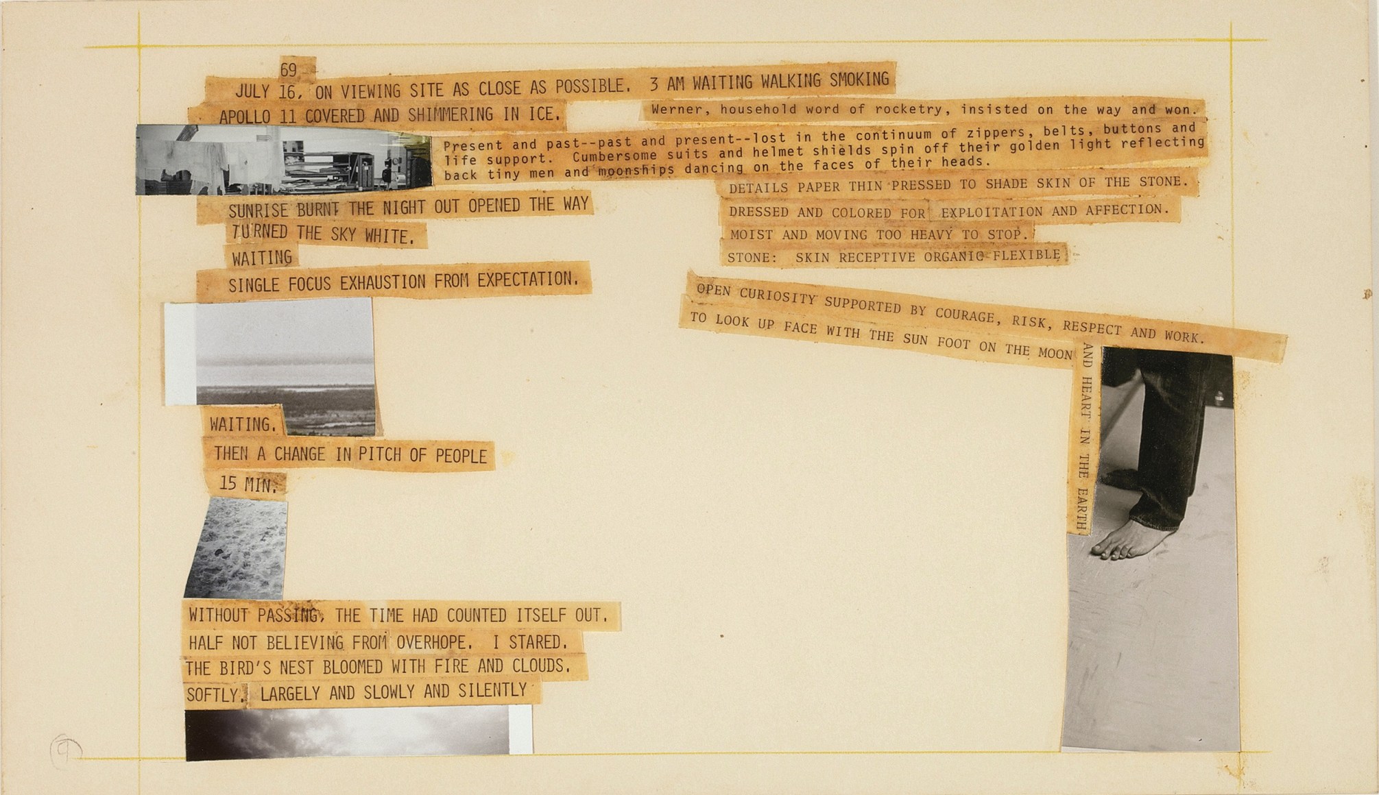 Robert Rauschenberg Stoned Moon Book, Page 9, 1970