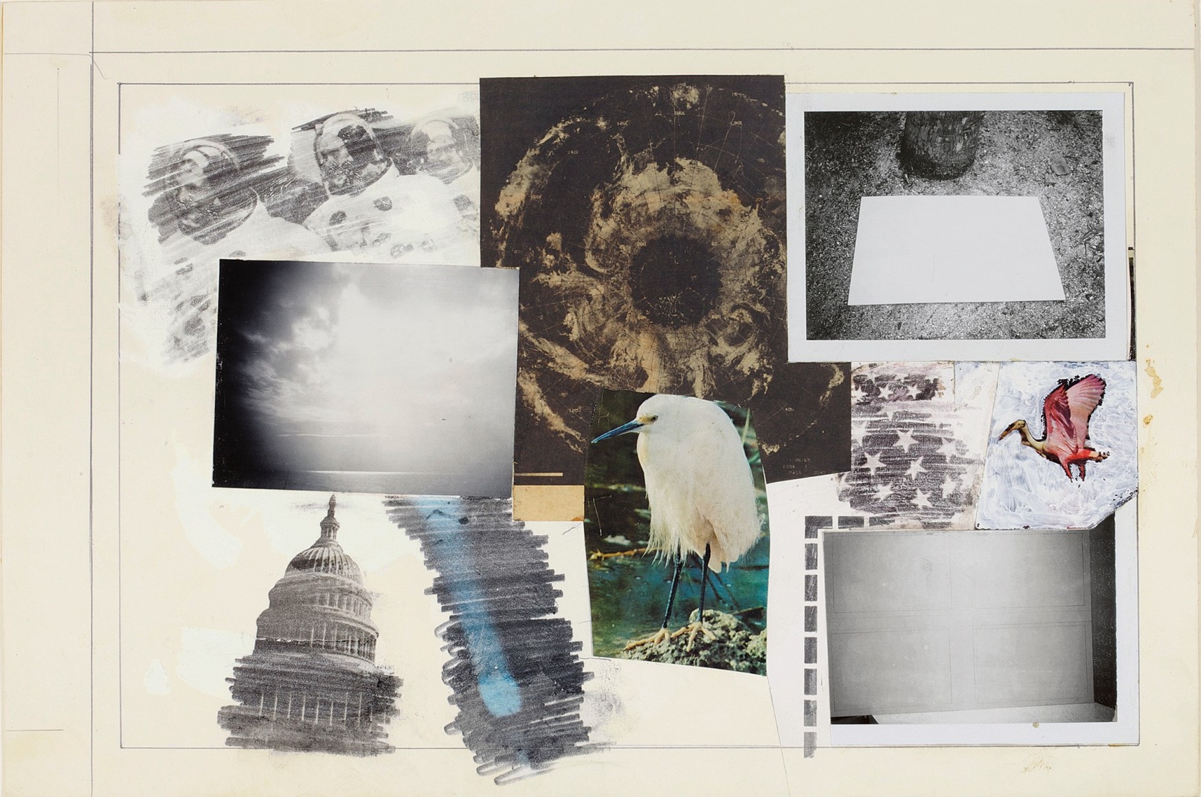 Robert Rauschenberg  Drawing for Stoned Moon Book, 1970 