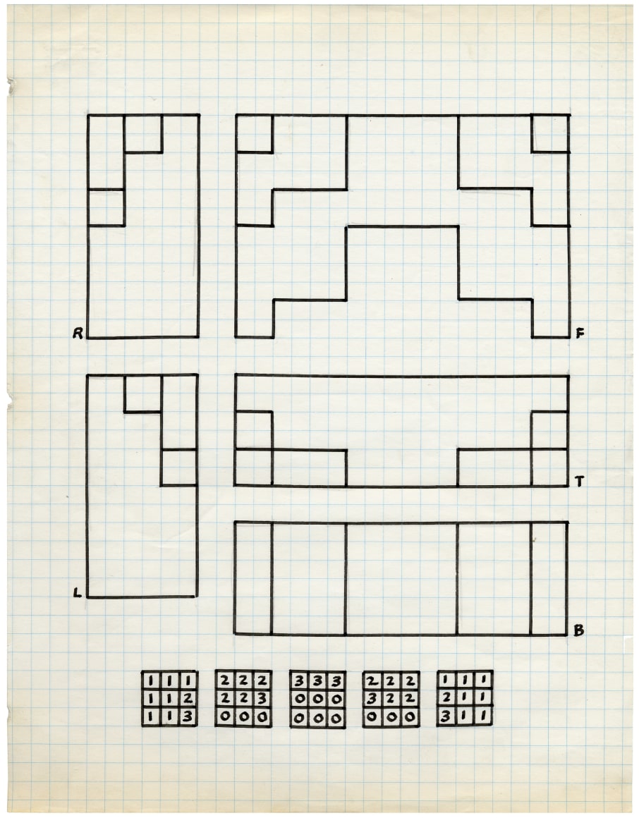 Mel Bochner, Study for Sculpture (5-part Progression), 1966. 