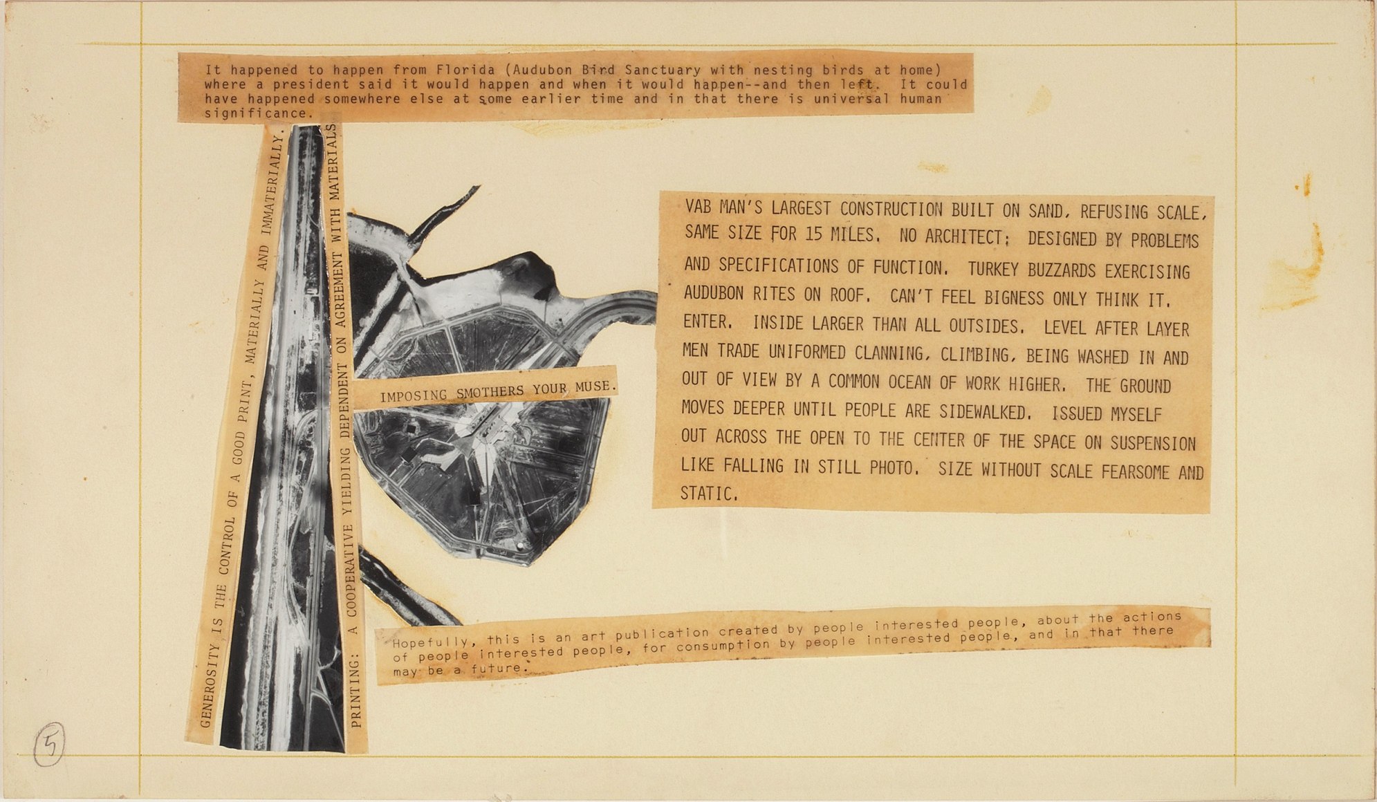 Robert Rauschenberg  Stoned Moon Book, Page 5, 1970