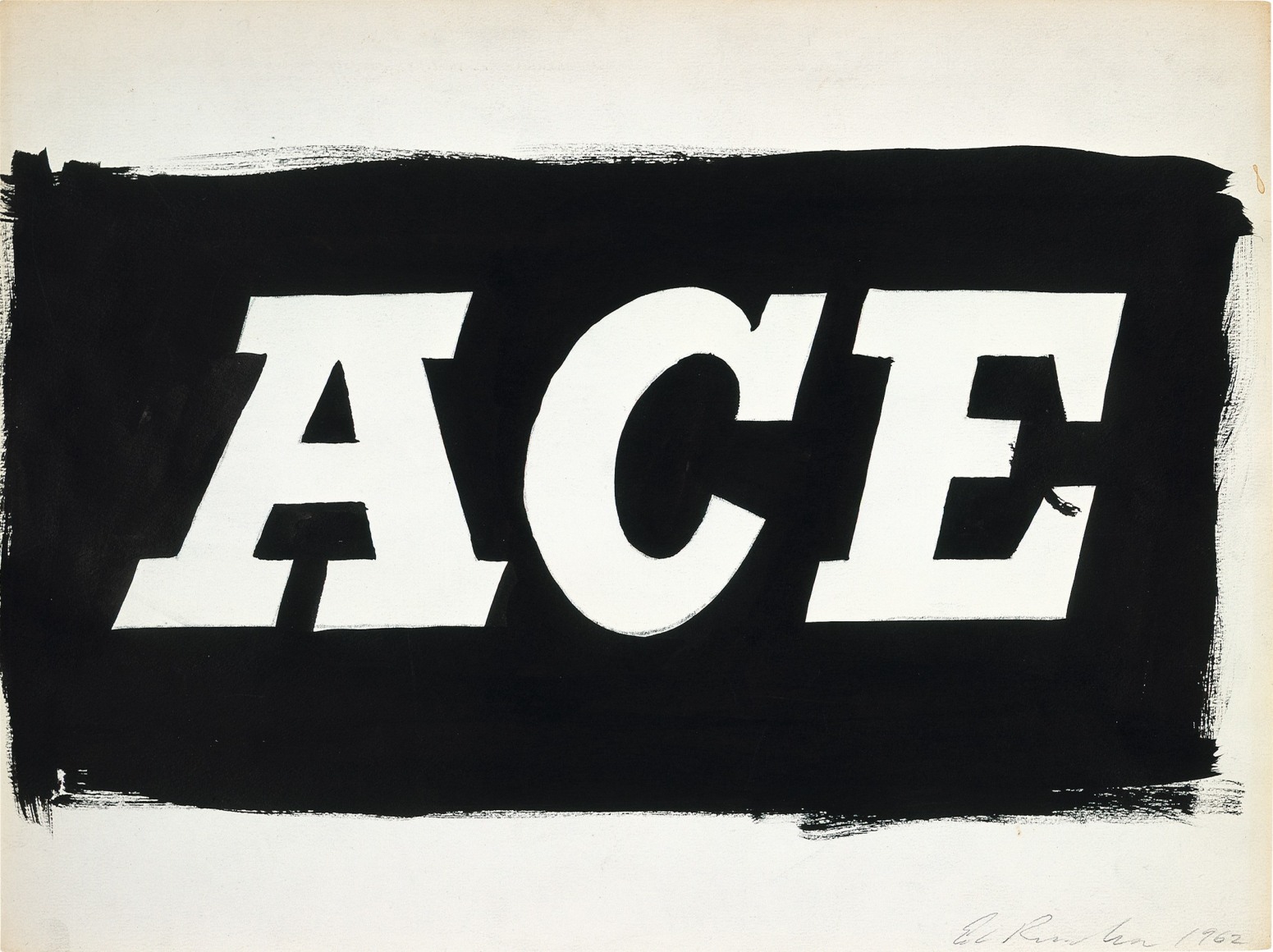Ed Ruscha Ace [#3], 1962