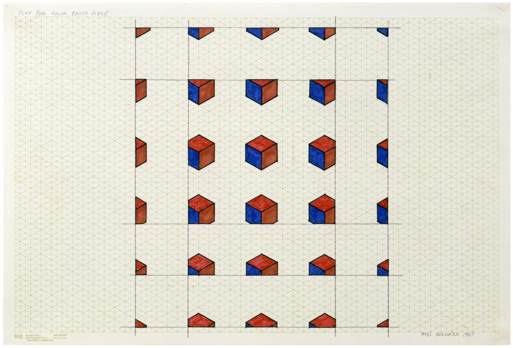 Mel Bochner, Plan for Color Photo Piece, 1967.
