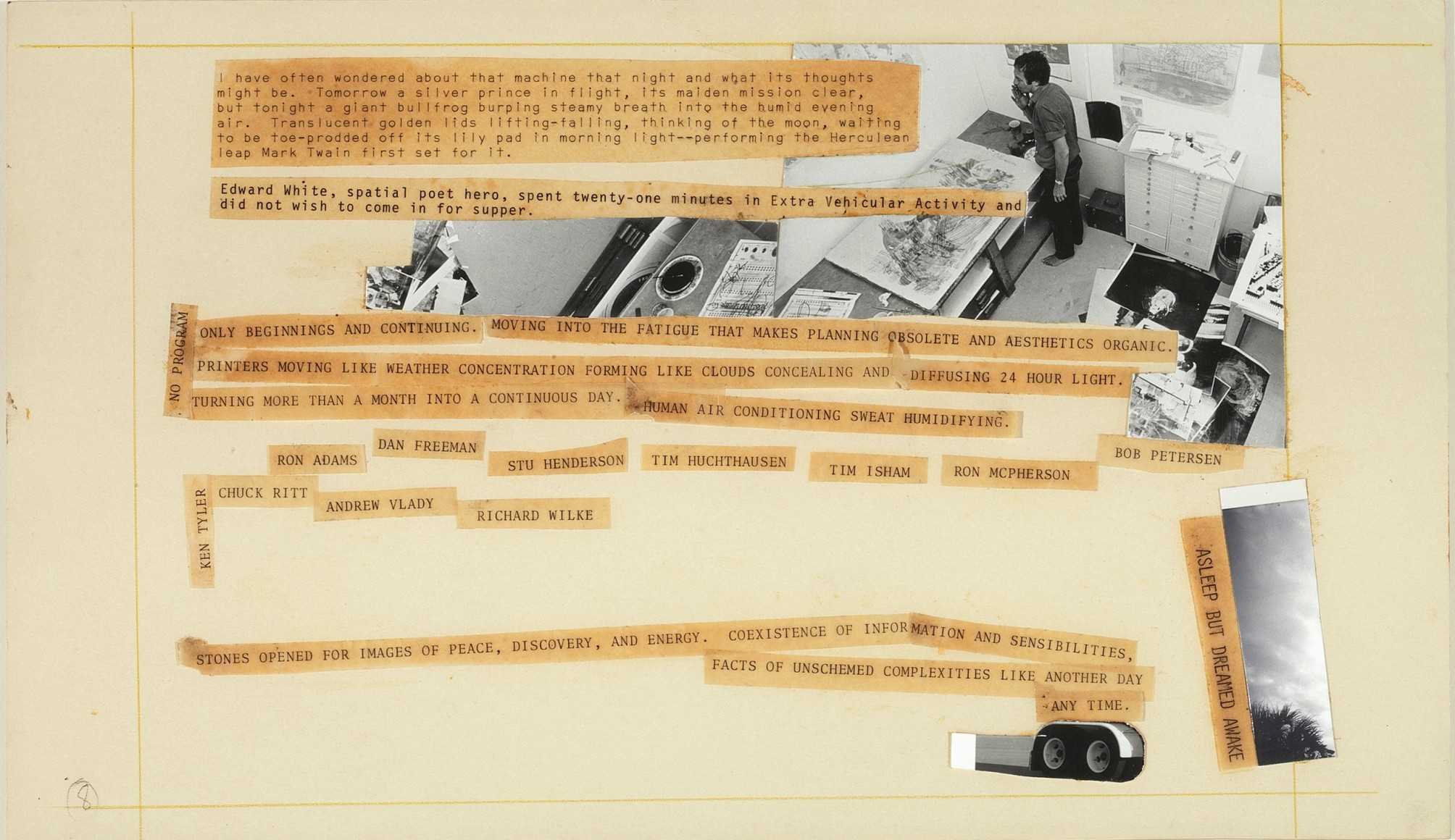 Robert Rauschenberg Stoned Moon Book, Page 8, 1970