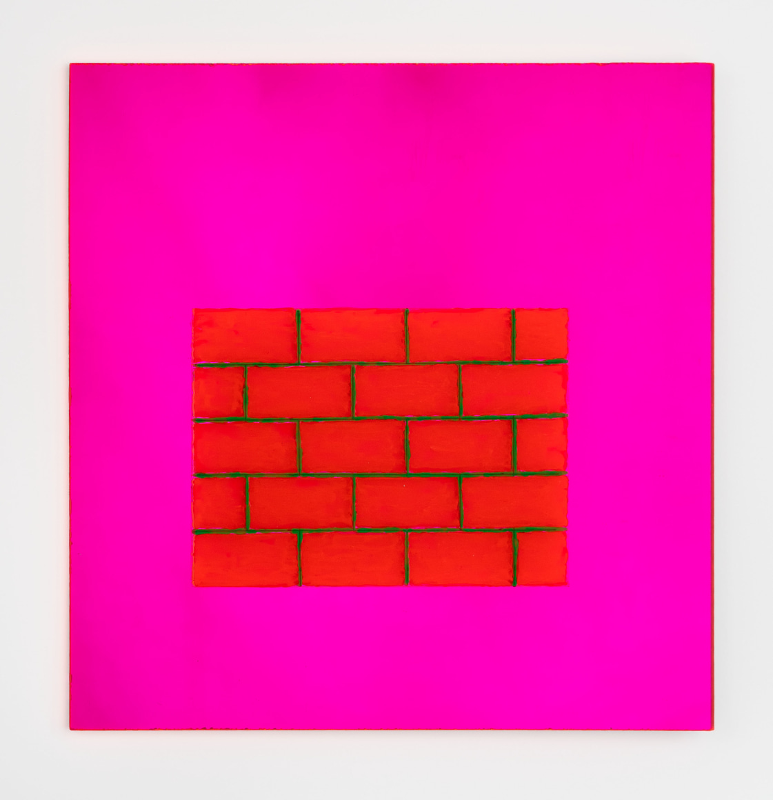 Untitled, 1981. Acrylic paint on mirrored plexiglass, 12 x 12 inches. On view at Craig Starr Gallery. 