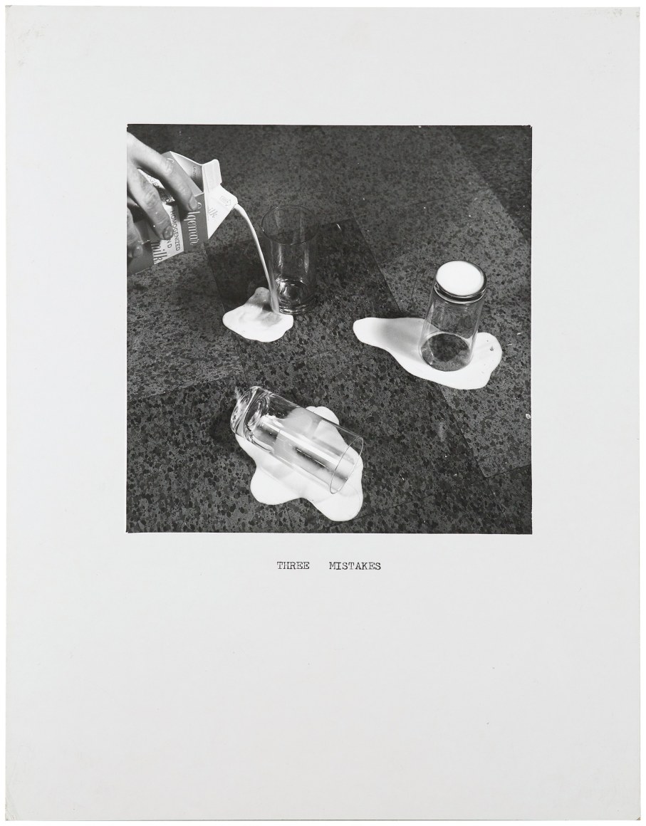 William Wegman, Three Mistakes, 1971-72.&nbsp;