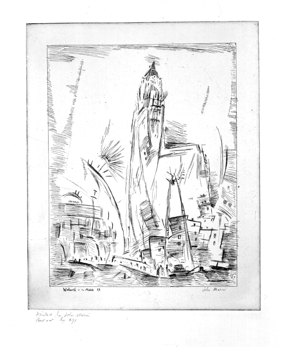 John Marin, Woolworth Building, No. 2, 1913.