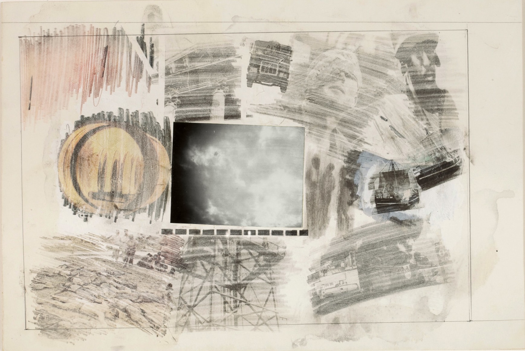 Robert Rauschenberg  Drawing for Stoned Moon Book, 1970 