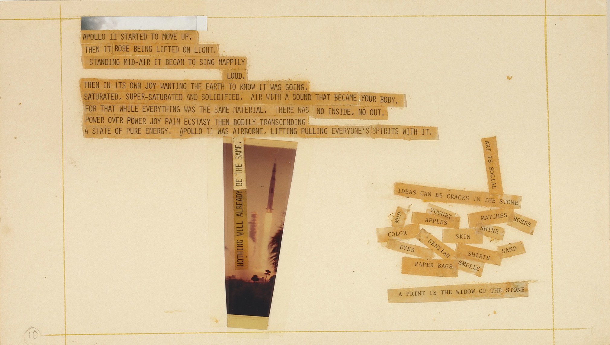 Robert Rauschenberg Stoned Moon Book, Page 10, 1970