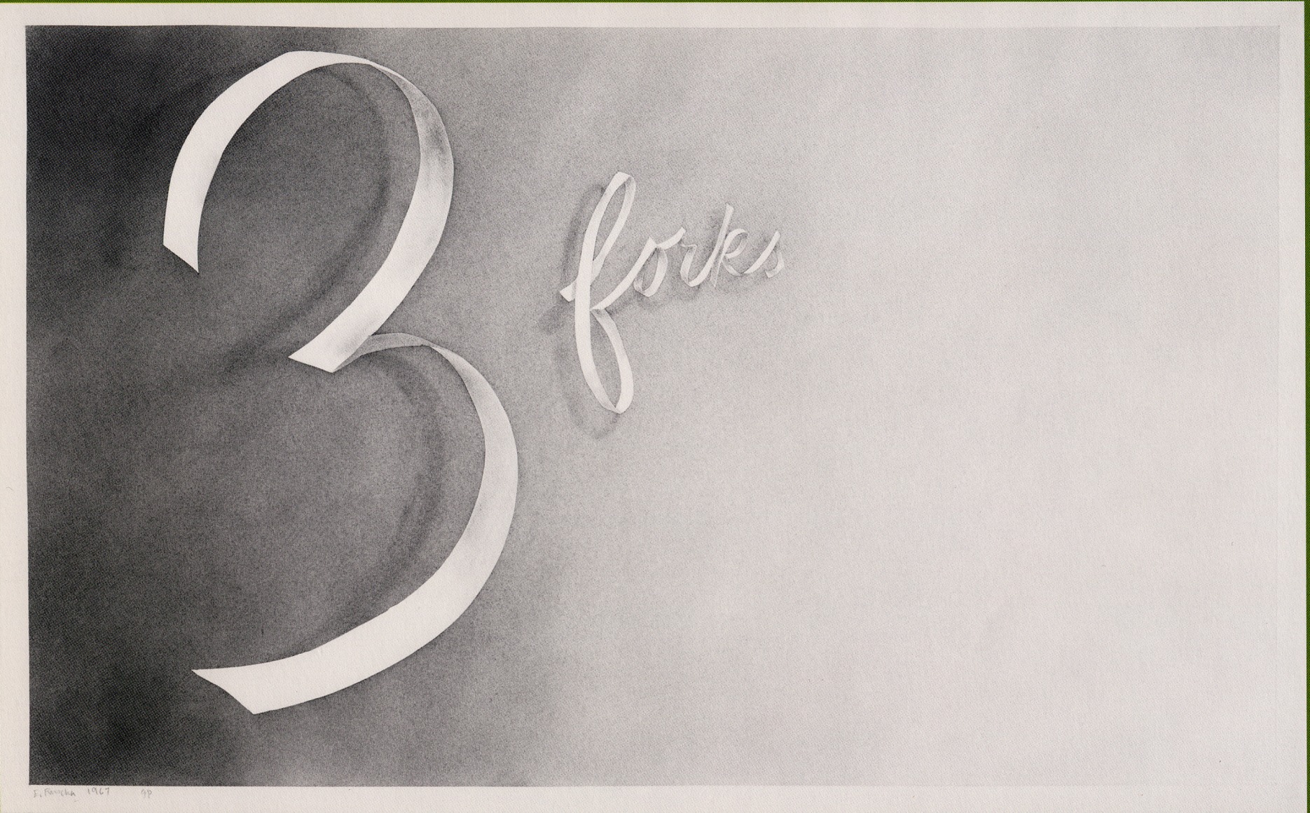 Ed Ruscha 3 Forks, 1967