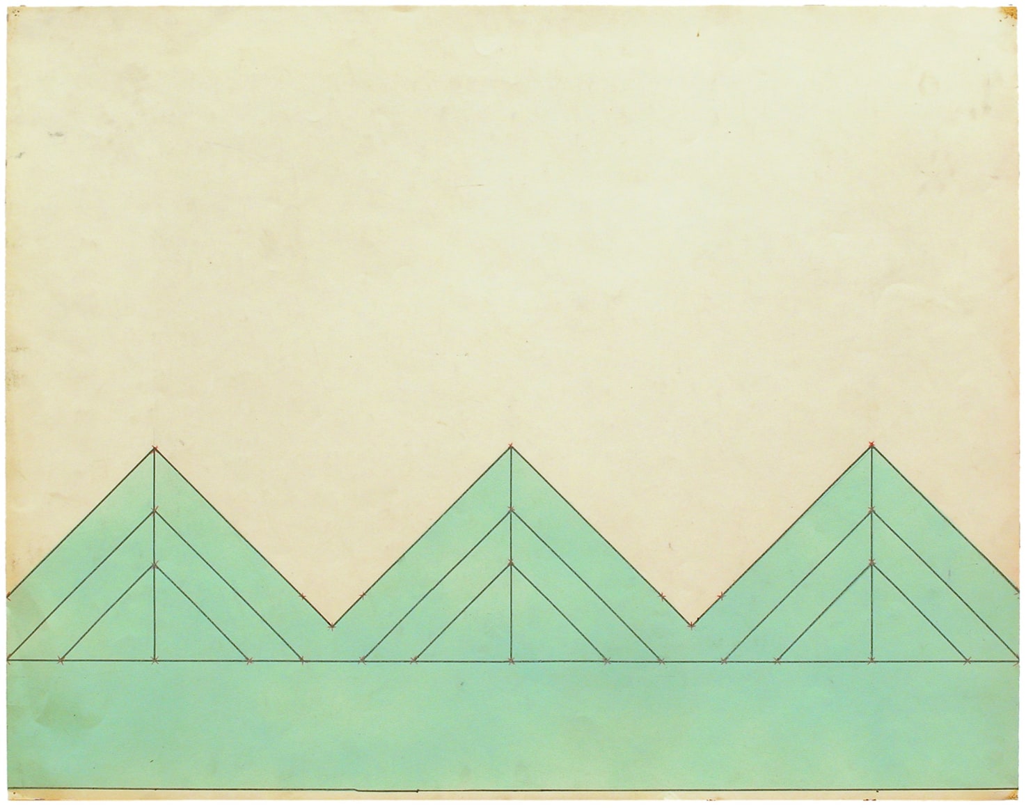 Mel Bochner, Triangulations (3/3/3), 1966. 