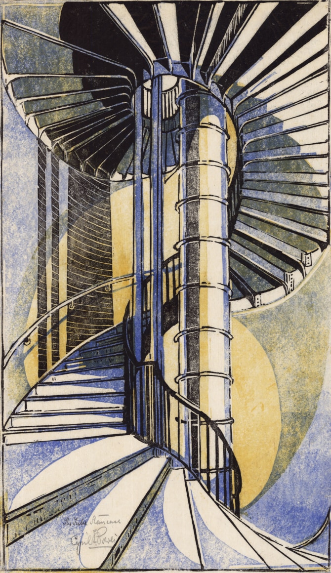 Cyril Power, The Tube Staircase, 1929.
