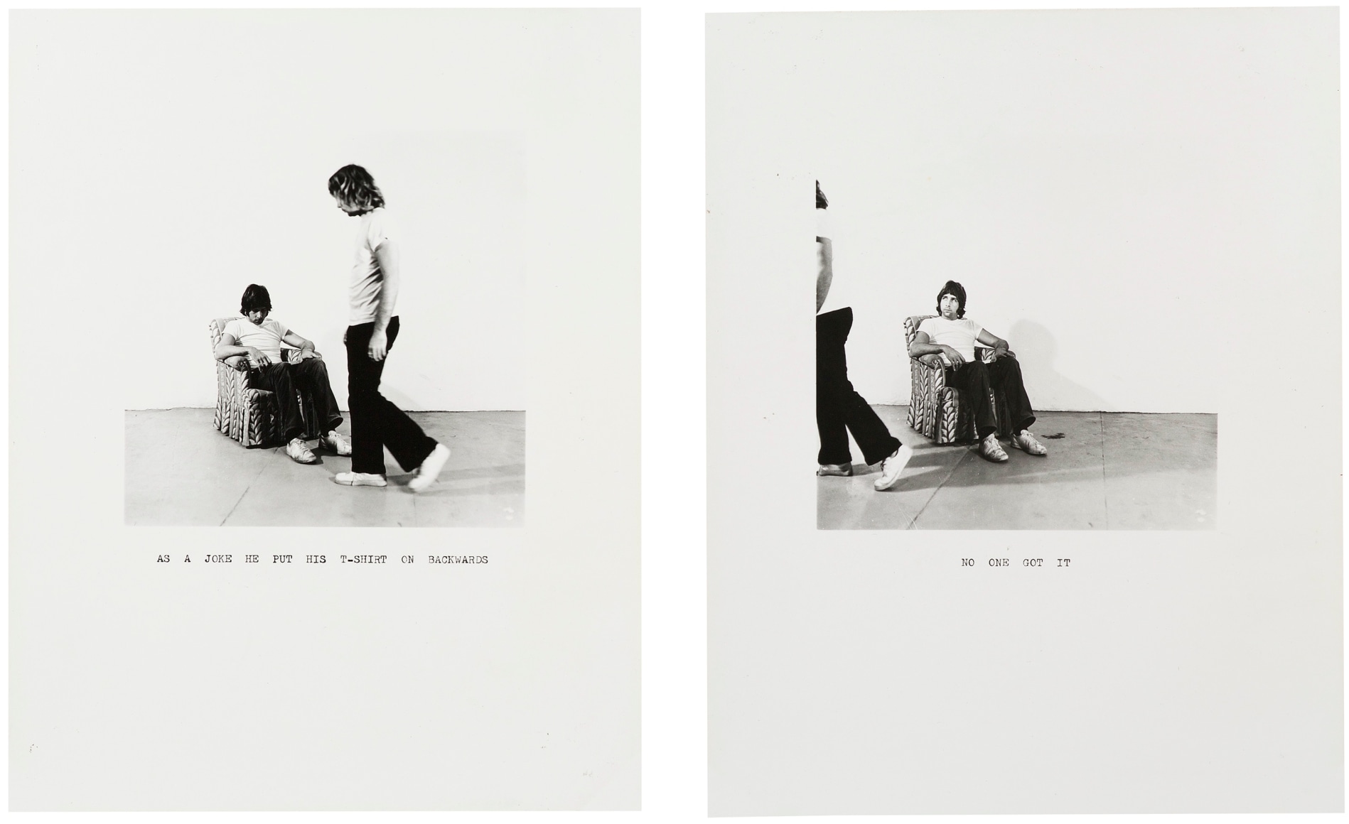 William Wegman,&nbsp;As a Joke ..., 1971.