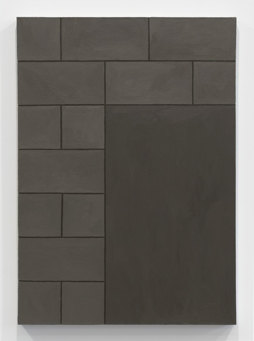 Mausoleum, 1980. Acrylic on canvas, 42 x 30 inches. On view at Craig Starr Gallery. 