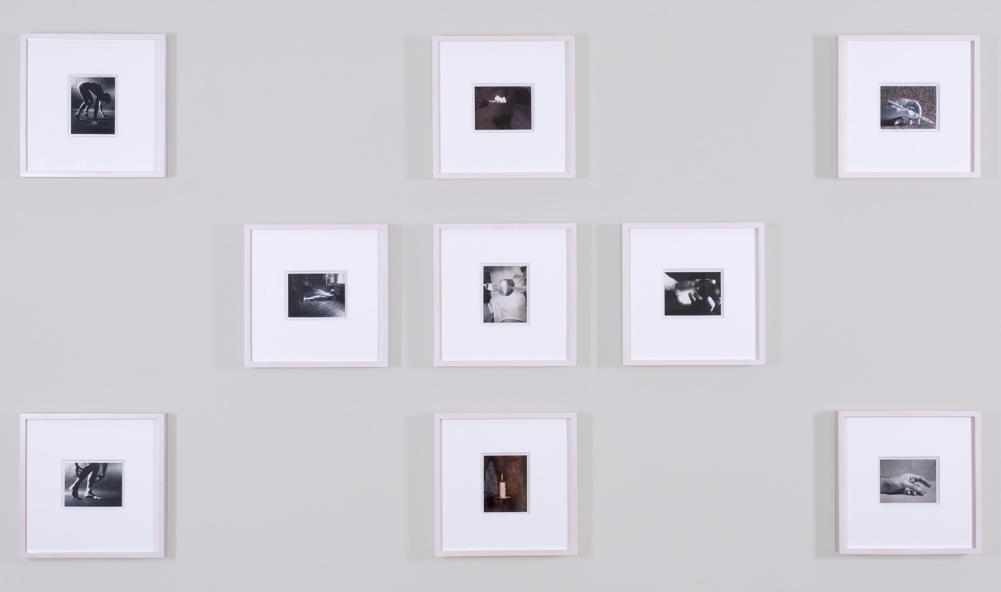 Installation view of Lucas Samaras: AutoPolaroids, 1969-71 at Craig F. Starr Gallery