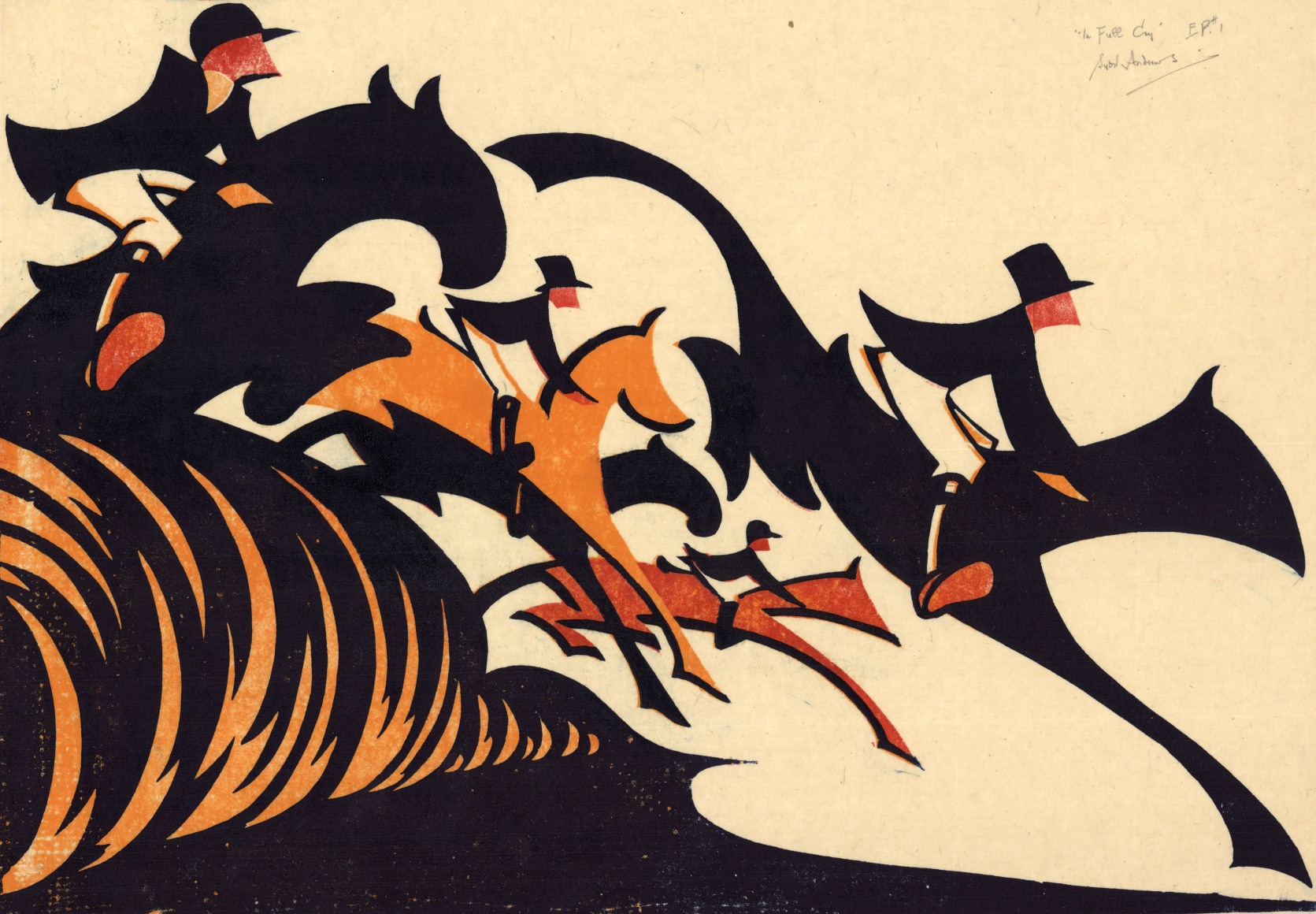 Sybil Andrews, In Full Cry, 1931.