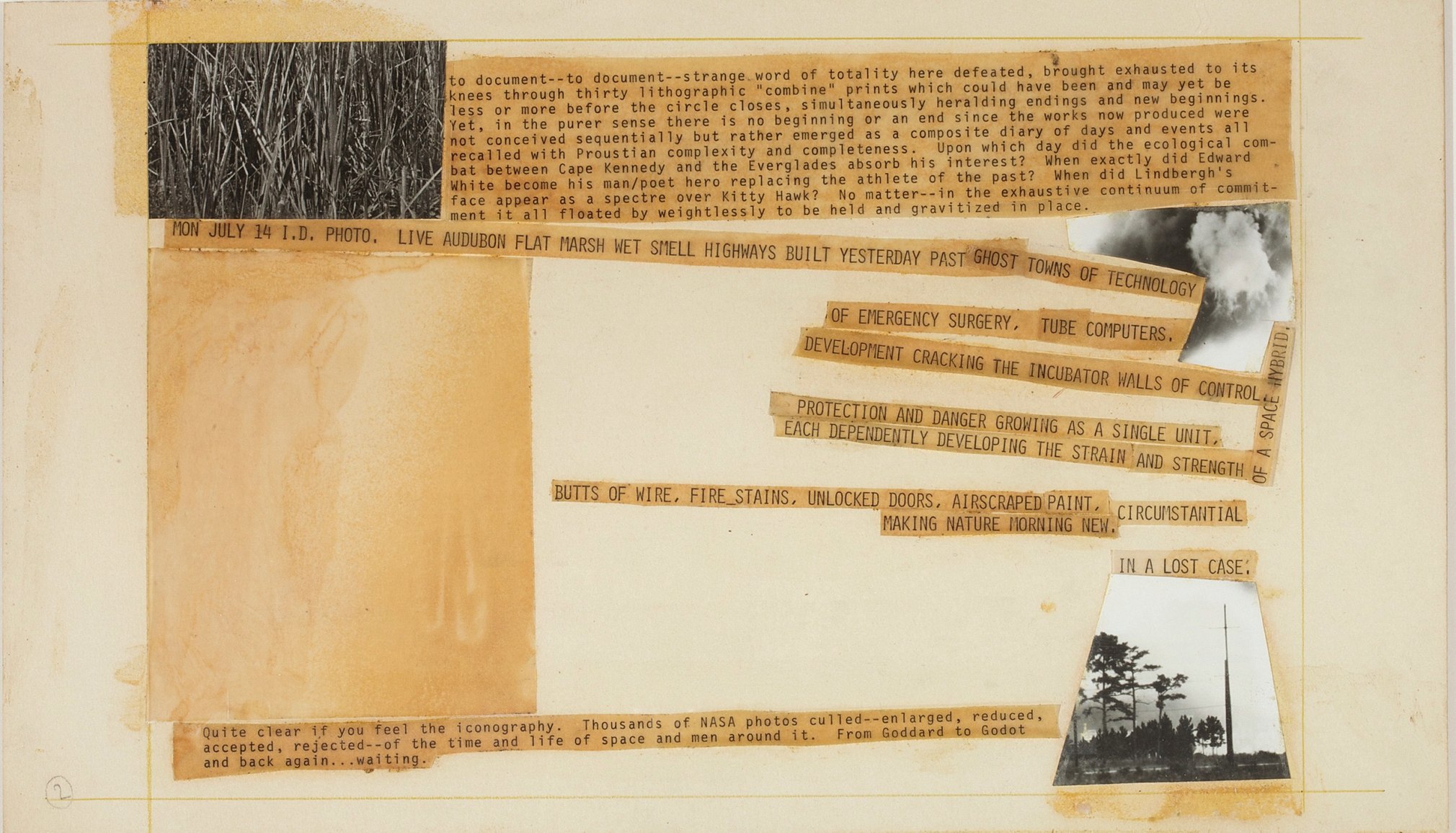 Robert Rauschenberg Stoned Moon Book, Page 2, 1970