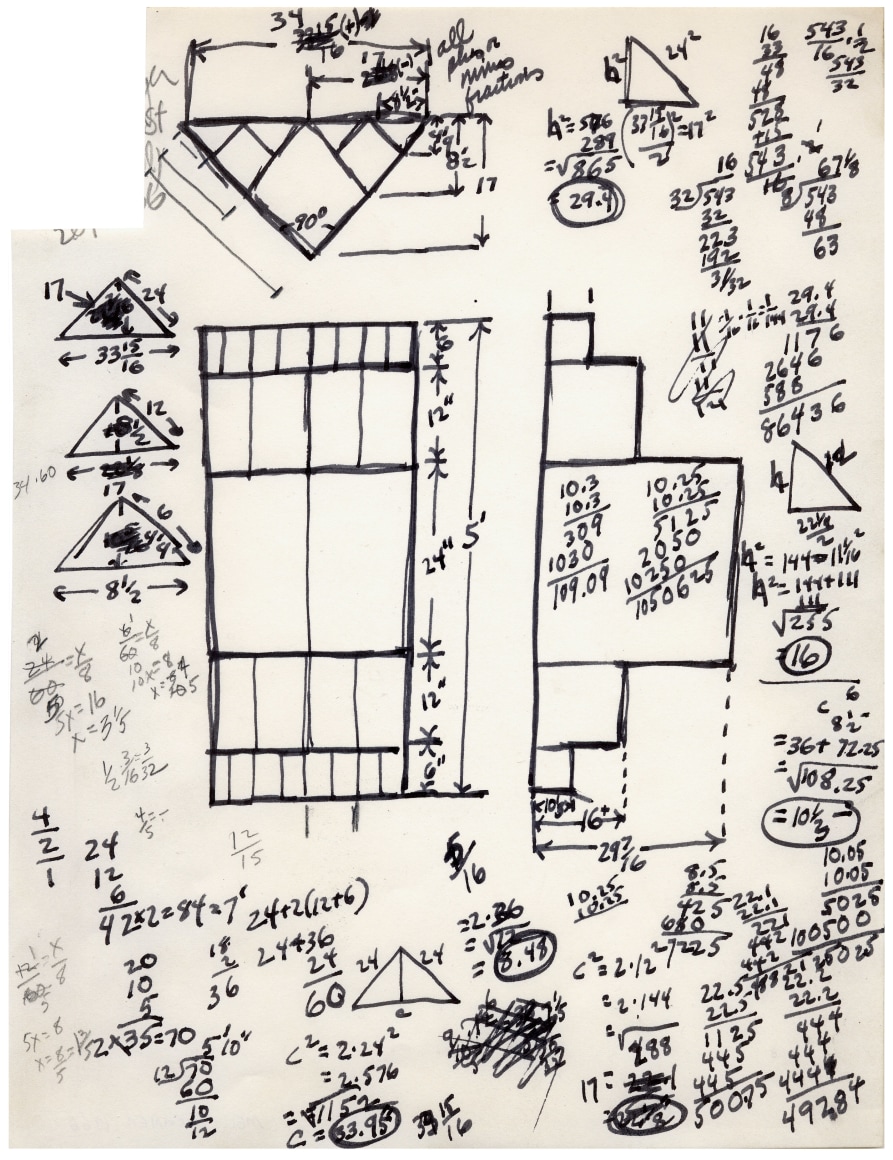 Mel Bochner, Untitled (Study for Cantor's Paradox), 1966. Ink and pencil on paper, 10 3/4 x 8 1/8 inches.