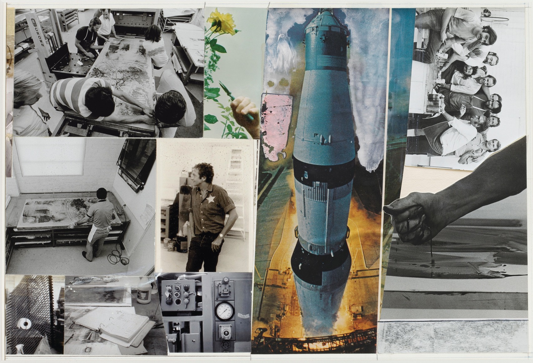 Robert Rauschenberg Drawing for Stoned Moon Book, 1970