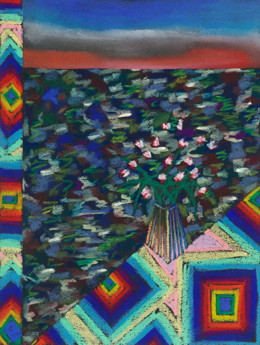Lucas Samaras, Untitled, September 9, 1974. Pastel on paper, 13 x 10 inches.
