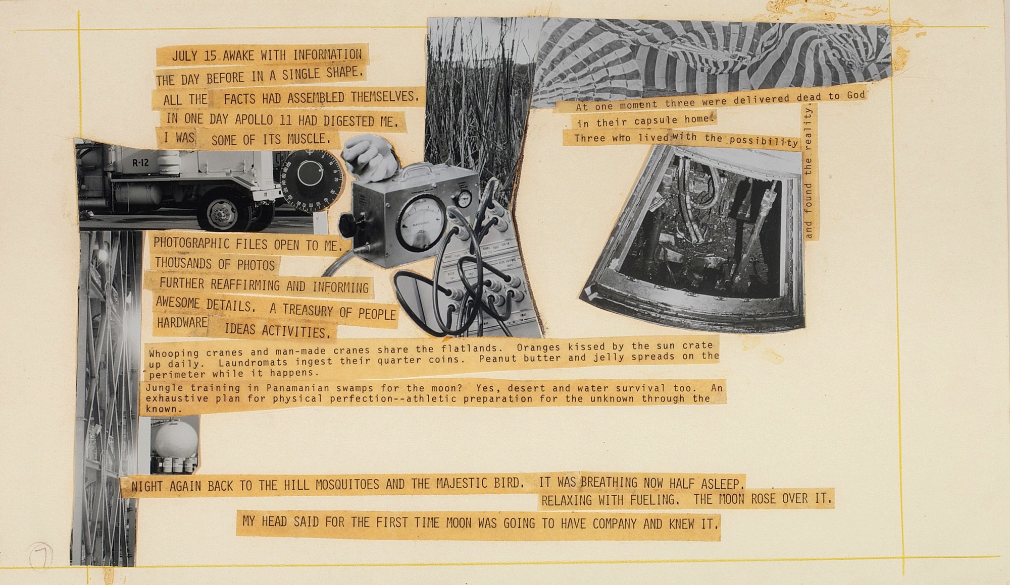 Robert Rauschenberg Stoned Moon Book, Page 7, 1970