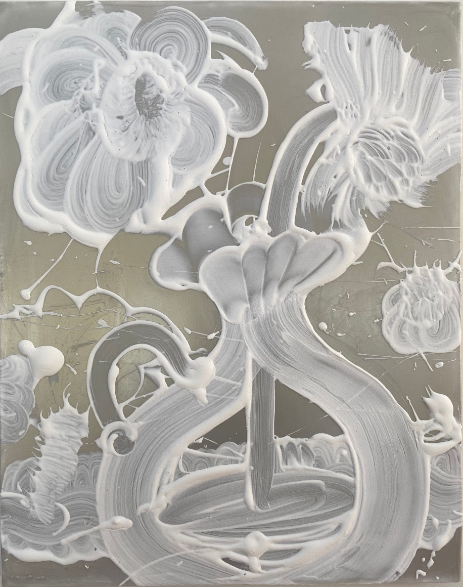 HOWE-Catherine_Dark Mica Painting (fluted)_20x16