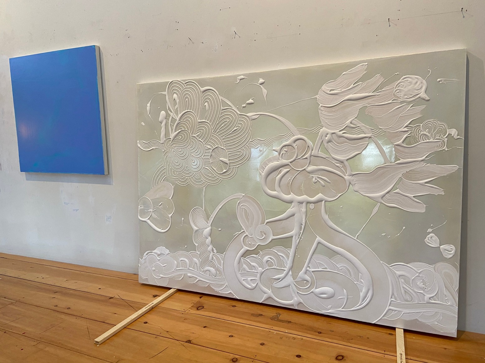 HOWE-Catherine_Mica Painting (Calypso)_2021_60x84_in-studio_sW