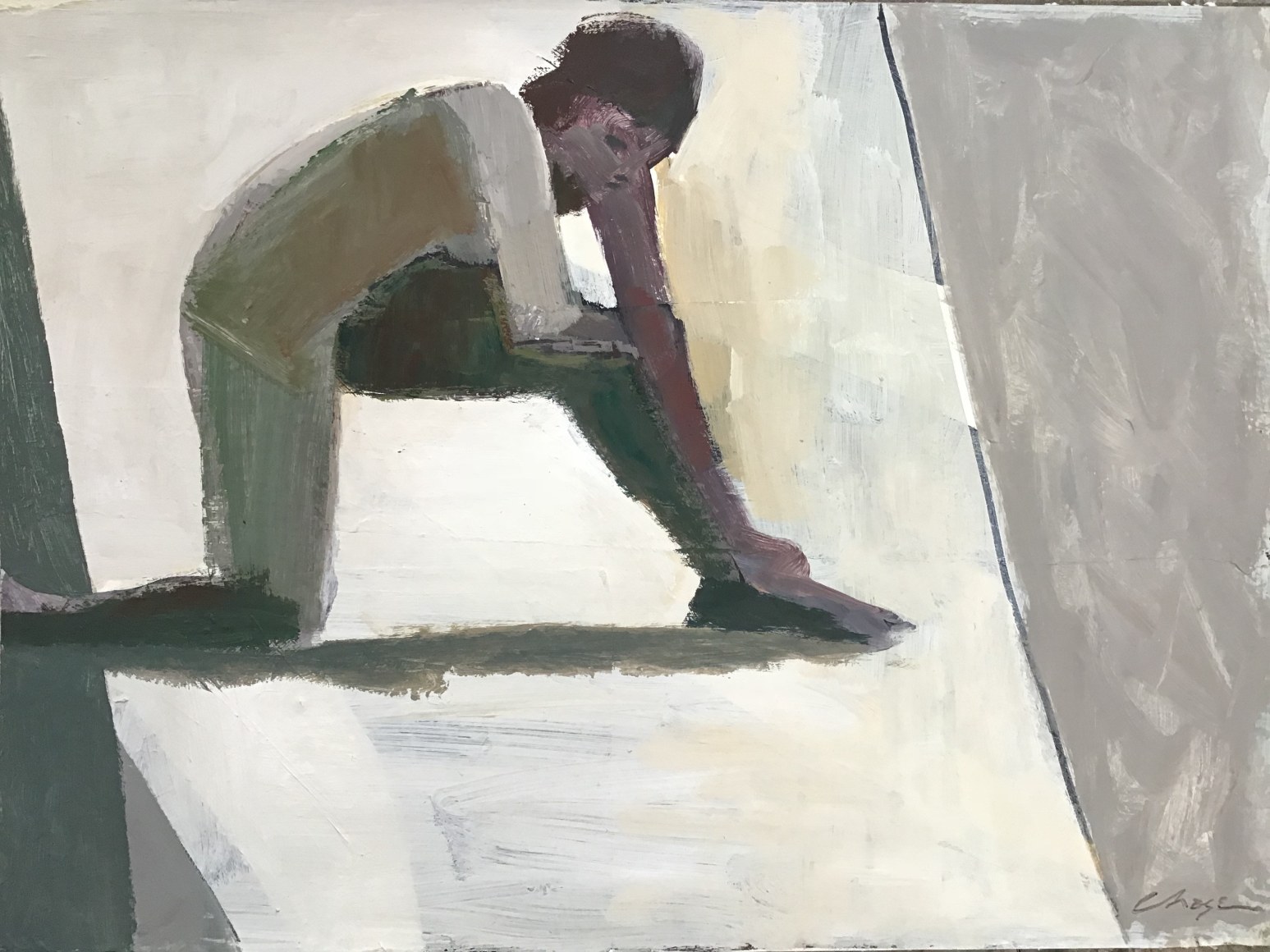 CHASE-Jamie_Stretching_acrylic on paper_18.5x25.5_s