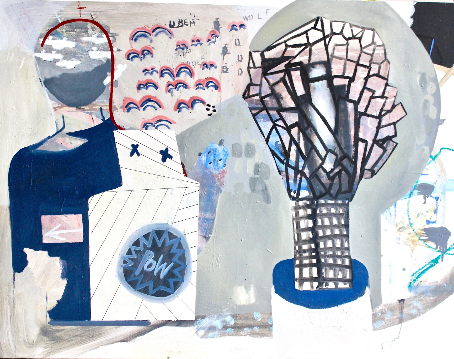 HOGARTH LAFAYE-Delphine_A child's dream_oil, acrylic, ink and pastel on canvas_93x130cm