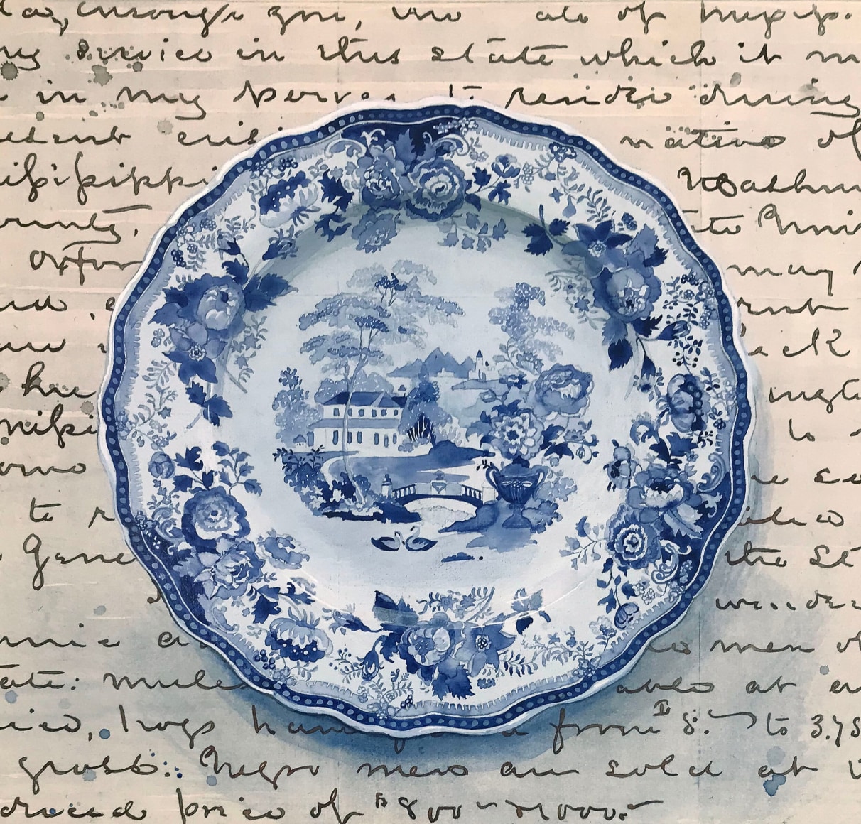 Renee_Bott_Dinner_Plate_Navy_17x17_2021