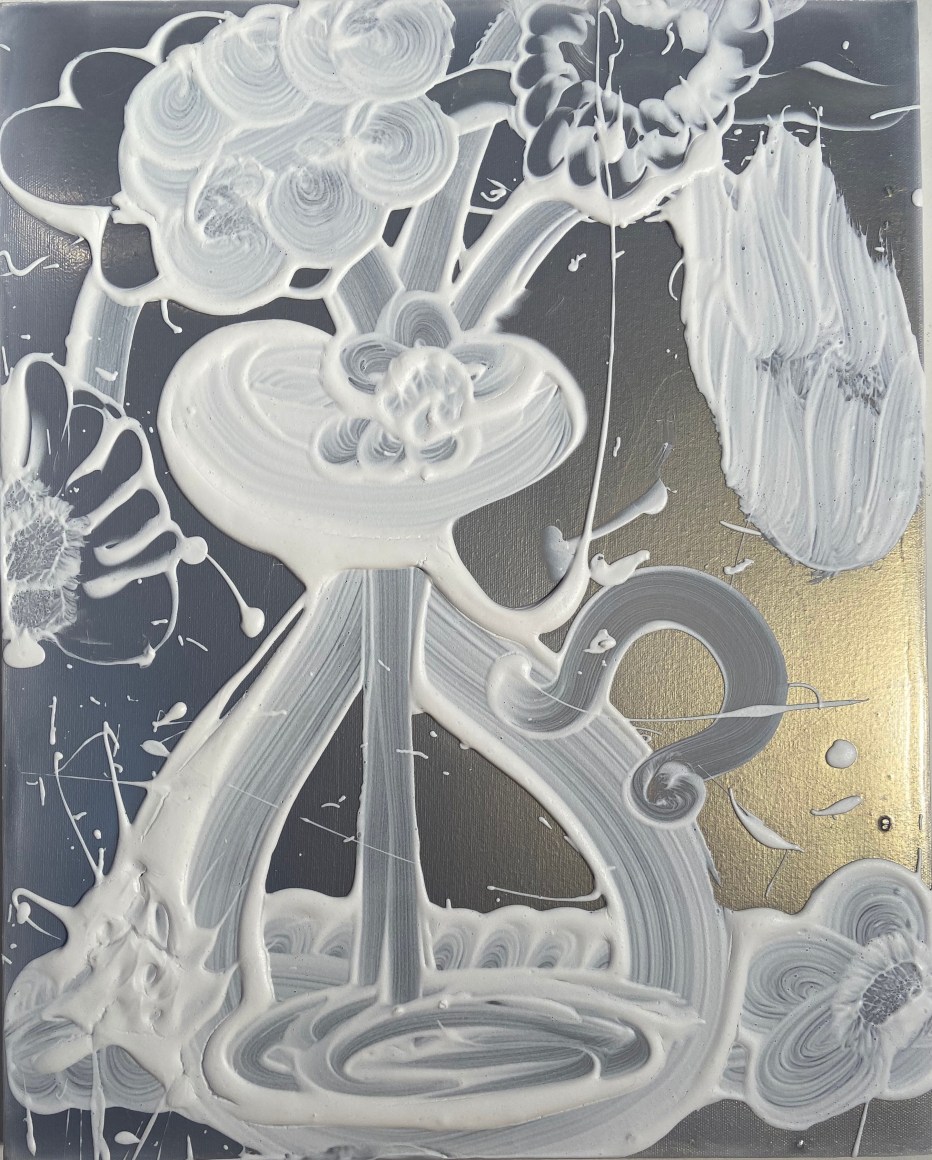 HOWE-Catherine_Dark Mica Painting (swirl girl)_20x16