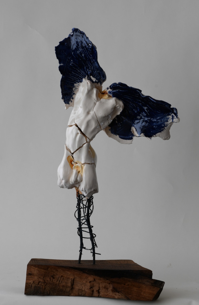 DAHL-Carl_Small male angel with blue wings_12x22x8_s