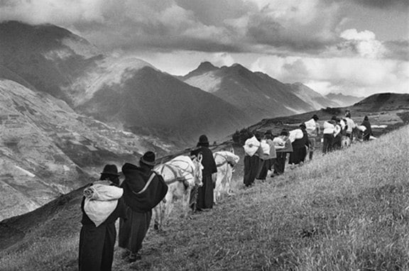 Women Carrying Goods to the Market of Chimbote, Chimborazo, Ecuador, from the series Migrations, 1998. 16 x 20, 20 x 24, 24 x 35, 36 x 50 or 50 x 68 inch gelatin silver print